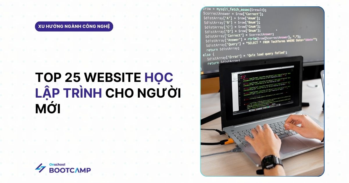Top 25 web học lập trình cực chất